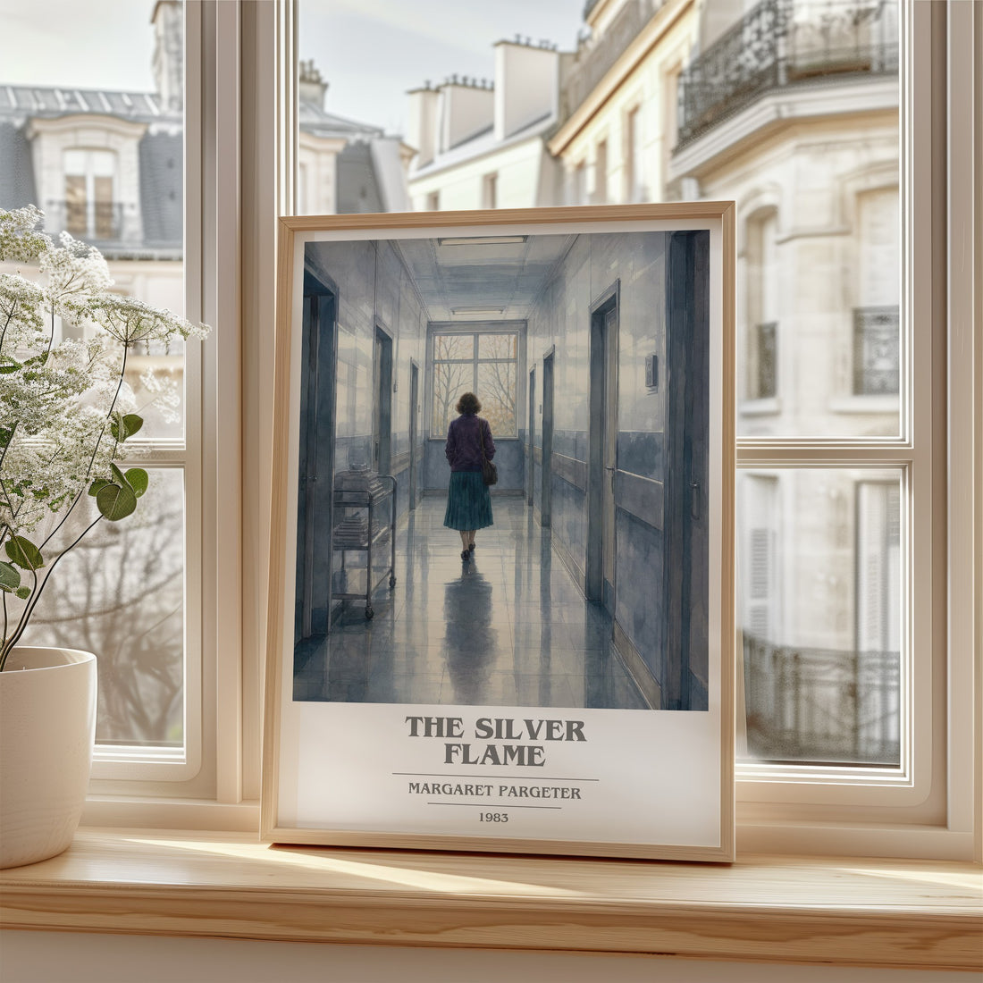 The silver flame book cover poster colour and style options – Margaret Pargeter book art