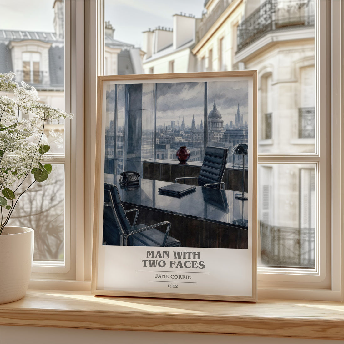 Man with two faces book cover poster colour and style options – Jane Corrie book art