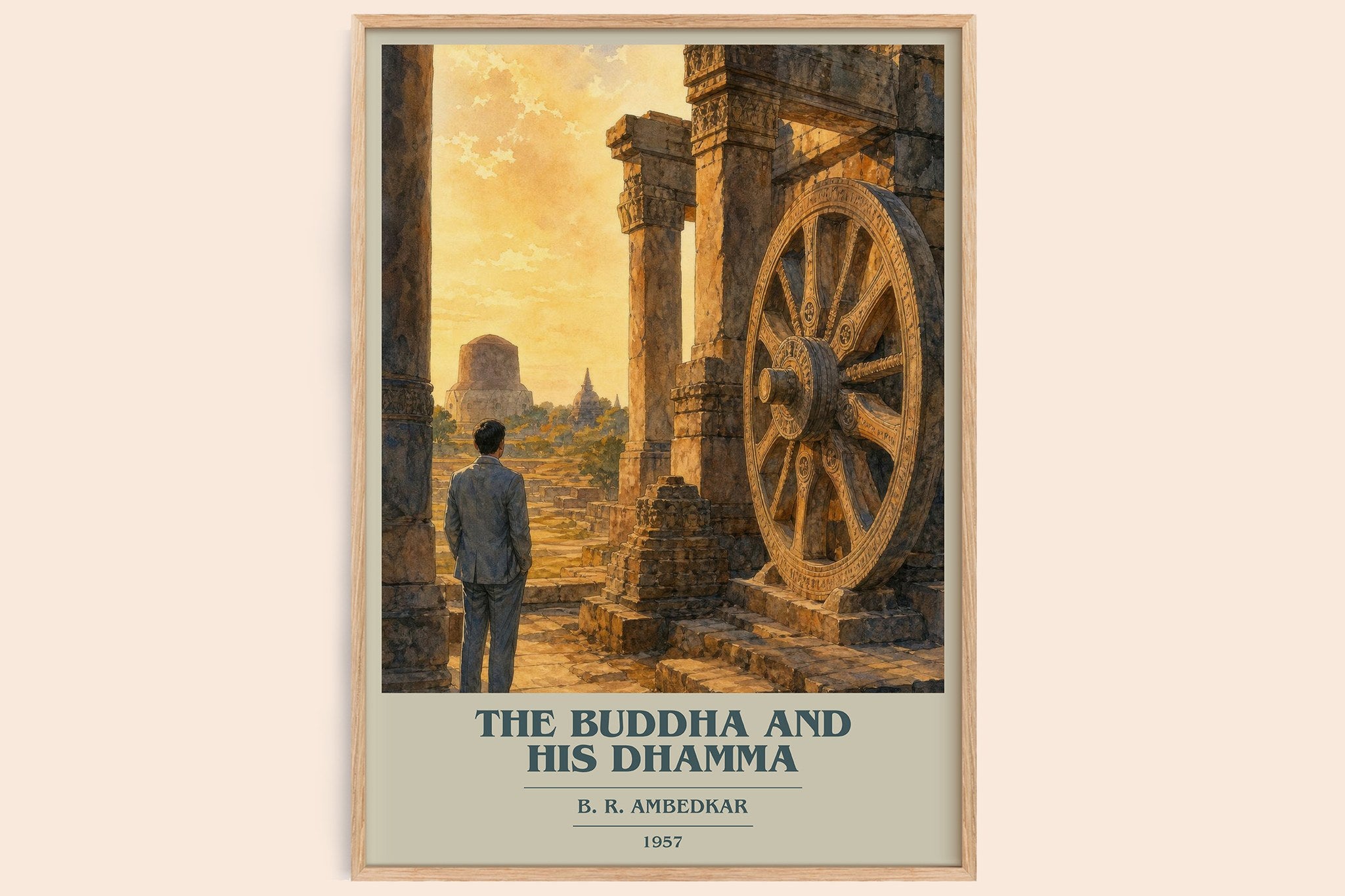 The Buddha and his Dhamma Book Cover Poster by B. R. Ambedkar