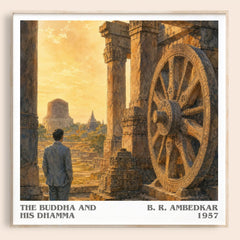The Buddha and his Dhamma literary book poster by B. R. Ambedkar – framed literary art print