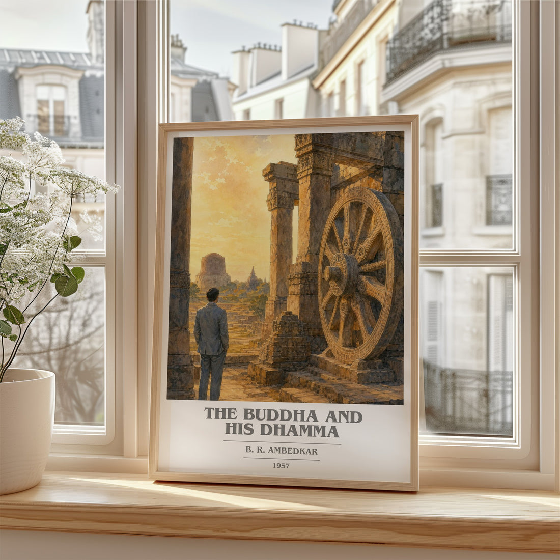 The Buddha and his Dhamma book cover poster colour and style options – B. R. Ambedkar book art