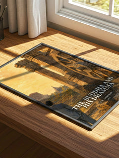 The Buddha and his Dhamma watercolour book poster framed on wall – philosophy wall art