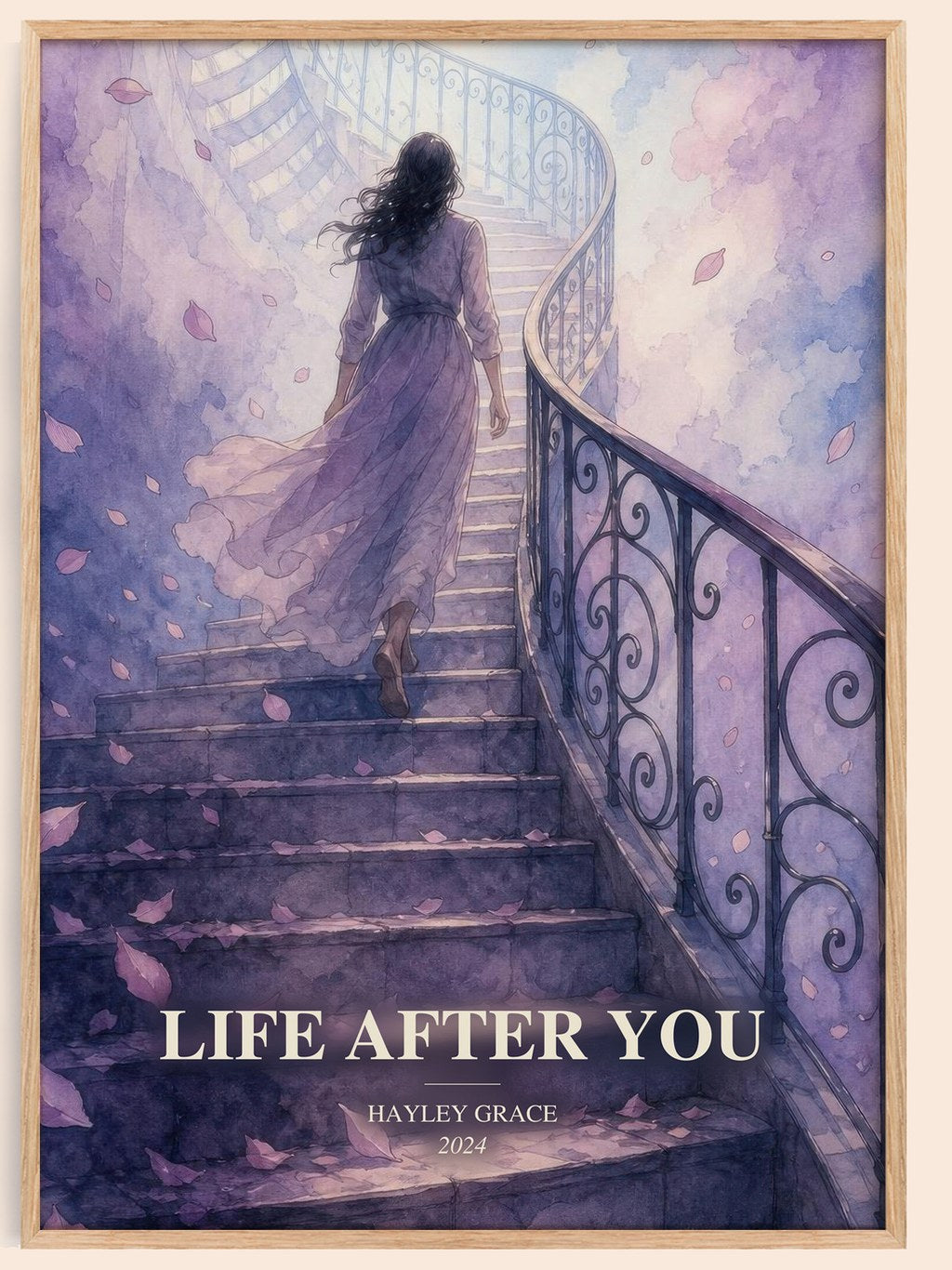 life after you watercolour book poster by Hayley Grace – framed literary art print