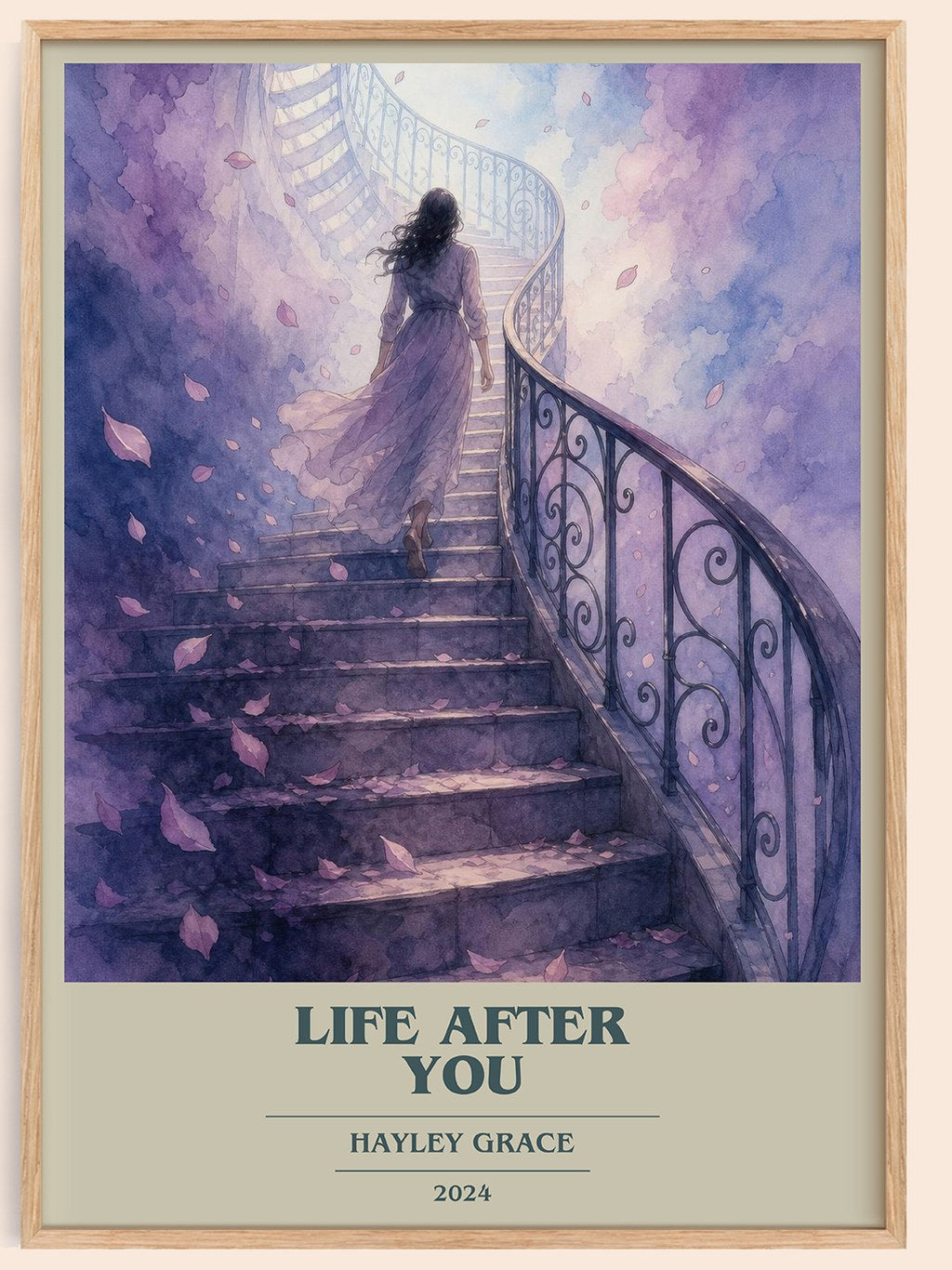 life after you book cover book poster by Hayley Grace – framed literary art print