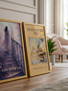 life after you watercolour print framed by window – literary home decor