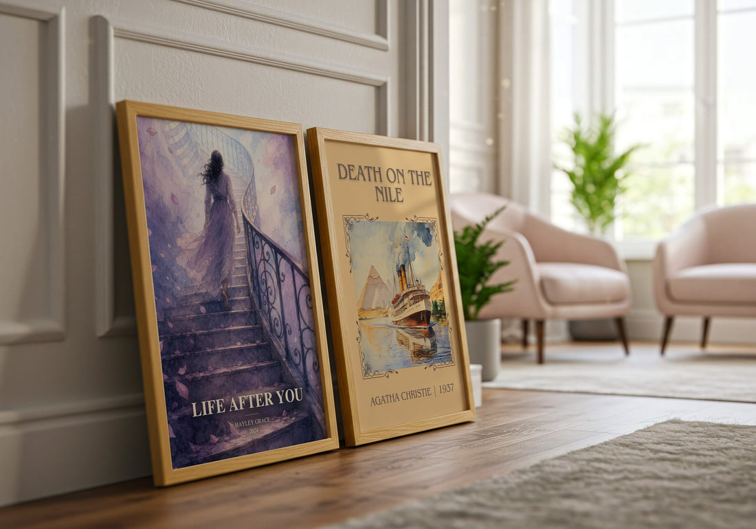 life after you watercolour print framed by window – literary home decor