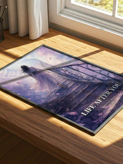 life after you watercolour book poster framed on wall – contemporary fiction wall art
