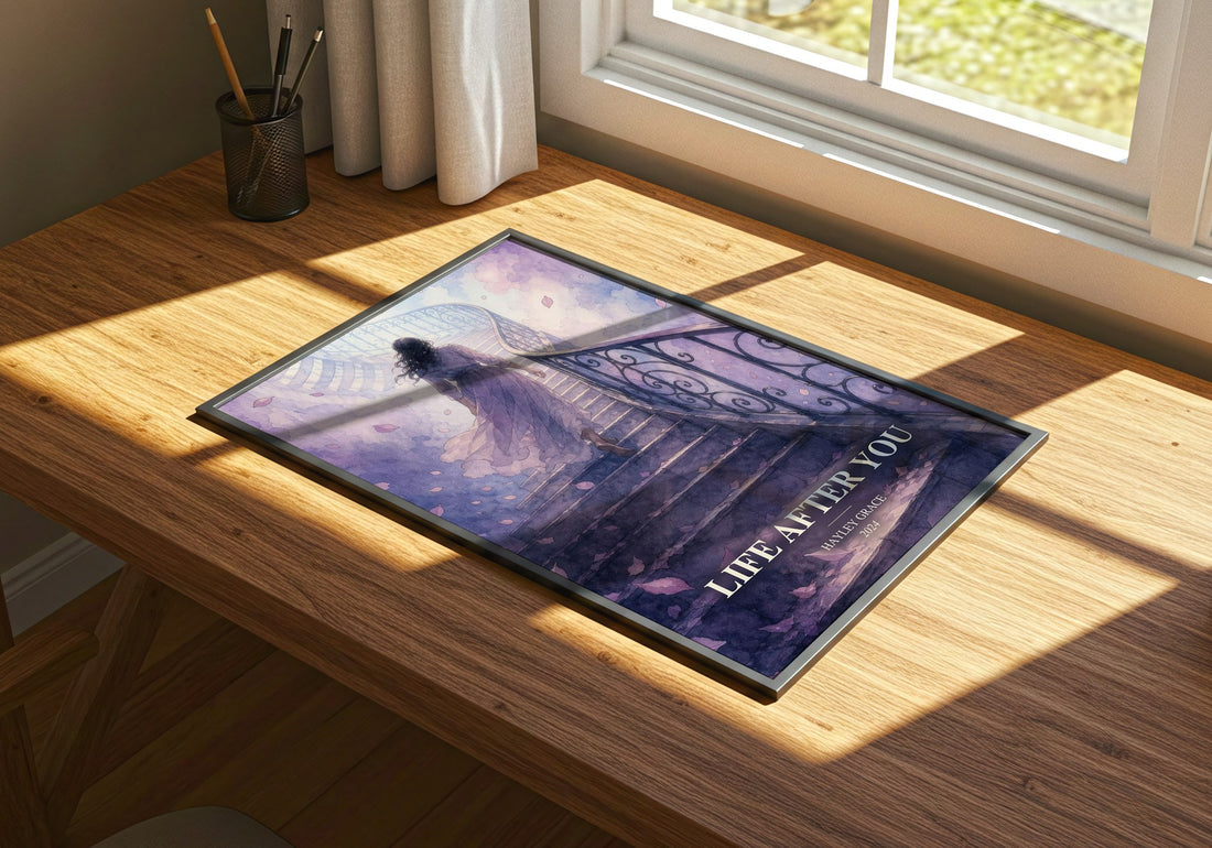 life after you watercolour book poster framed on wall – contemporary fiction wall art