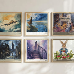 life after you Literary Art Print by Hayley Grace – square print in a six-frame gallery wall