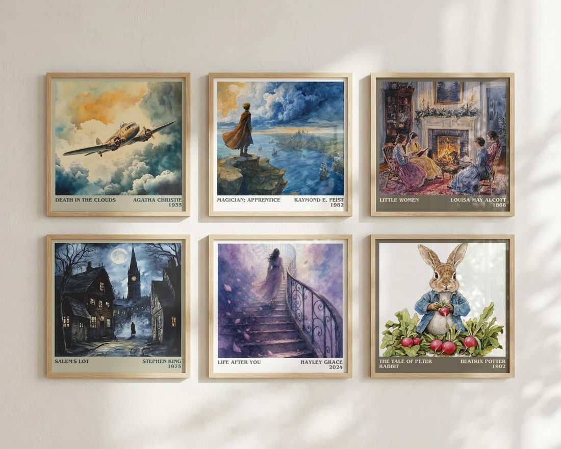 life after you Literary Art Print by Hayley Grace – square print in a six-frame gallery wall