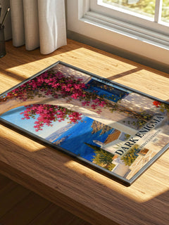 Dark Enigma watercolour book poster framed on wall – romance wall art