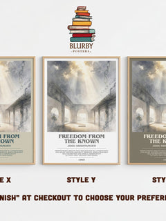 Freedom from the Known bookish print in frame leaning in hallway – philosophy wall art