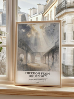 Freedom from the Known book cover poster colour and style options – Jiddu Krishnamurti book art