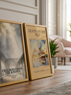 Freedom from the Known watercolour print framed by window – literary home decor