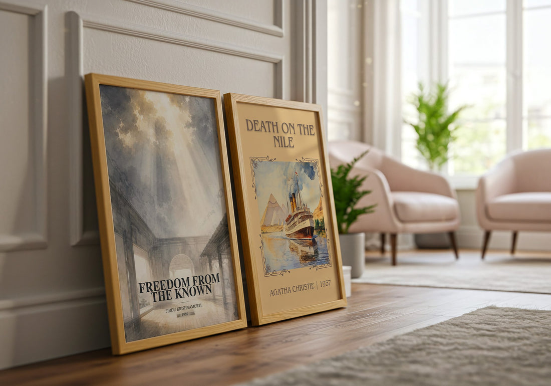 Freedom from the Known watercolour print framed by window – literary home decor