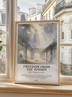 Freedom from the Known bookish poster colour and style options – Jiddu Krishnamurti book art
