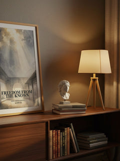 Freedom from the Known watercolour print on bookshelf – Jiddu Krishnamurti fan gift