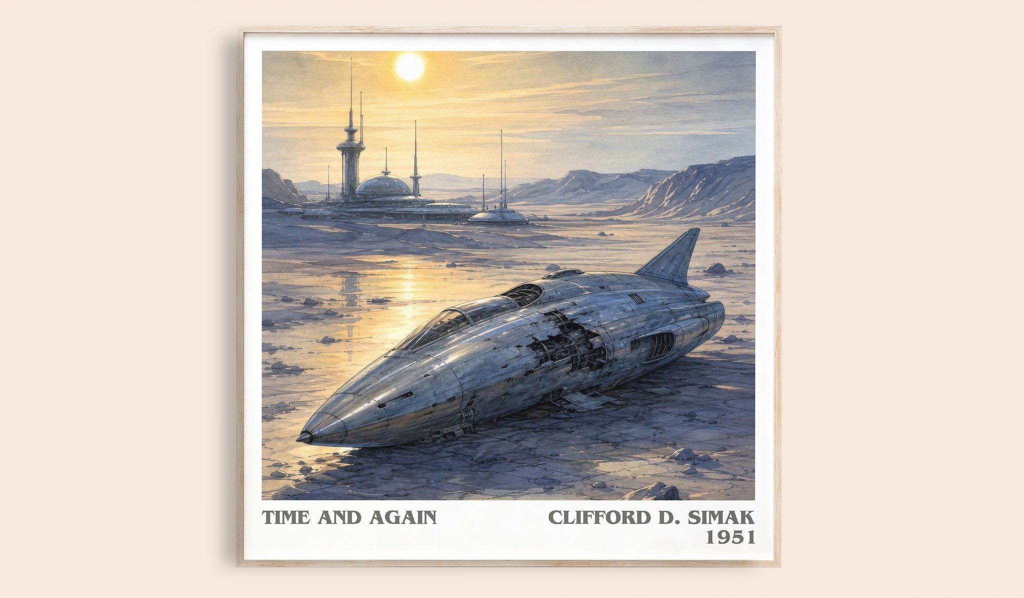 Time and again Literary Art Print by Clifford D. Simak