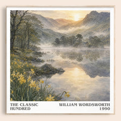 The Classic Hundred literary book poster by William Wordsworth – framed literary art print