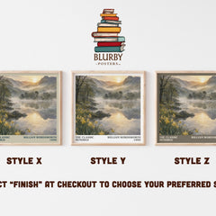 The Classic Hundred literary print in frame leaning in hallway – poetry wall art
