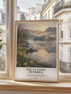 The Classic Hundred book cover poster colour and style options – William Wordsworth book art