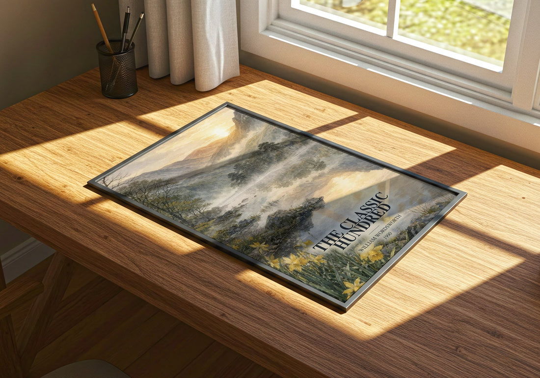 The Classic Hundred watercolour book poster framed on wall – poetry wall art