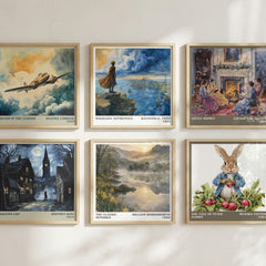 The Classic Hundred literary art print colour and style options – William Wordsworth book art