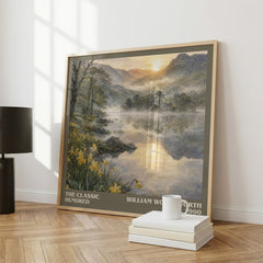 The Classic Hundred literary print framed by window – literary home decor