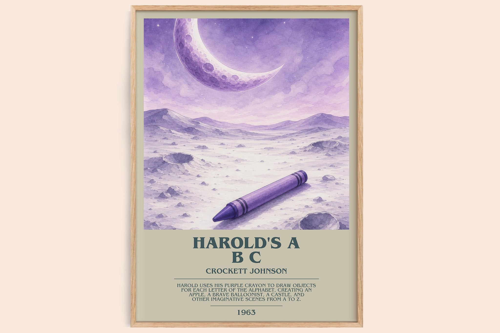 Harold's A B C Bookish Wall Art by Crockett Johnson