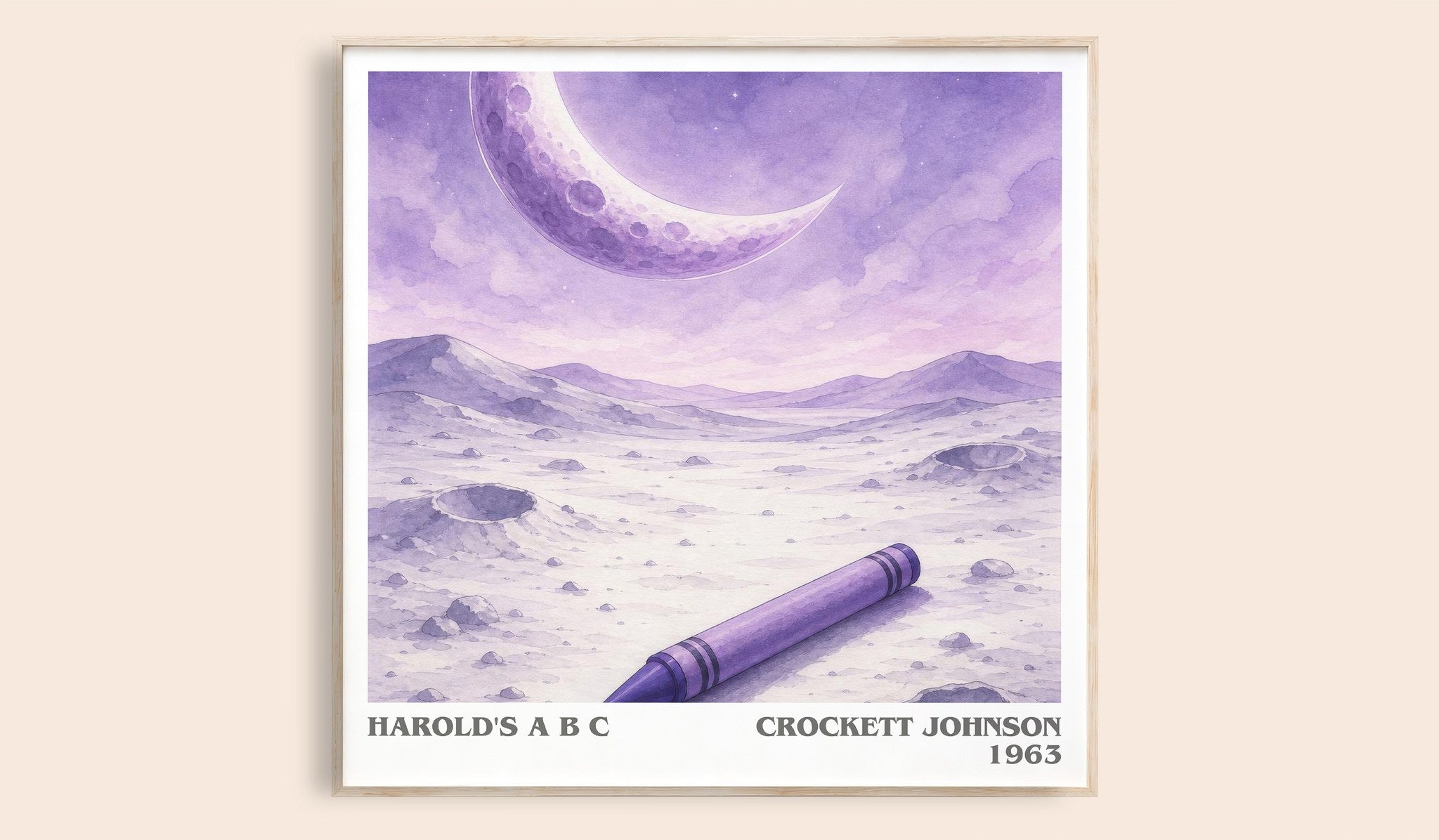 Harold's A B C Literary Art Print by Crockett Johnson