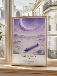Harold's A B C book cover poster colour and style options – Crockett Johnson book art