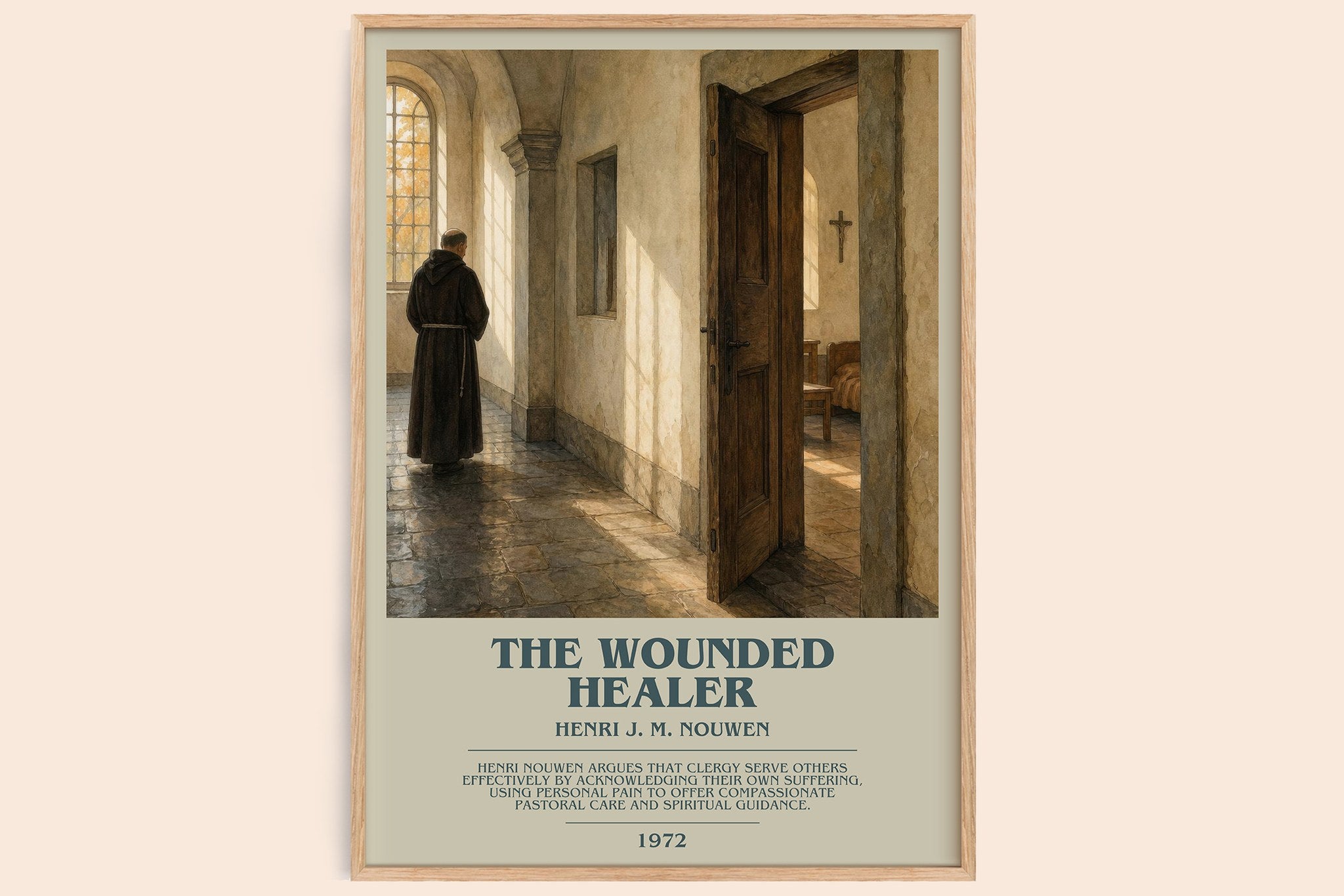 The wounded healer Bookish Wall Art by Henri J. M. Nouwen