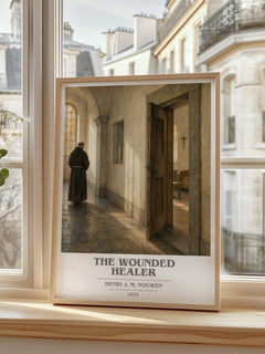 The wounded healer book cover poster colour and style options – Henri J. M. Nouwen book art