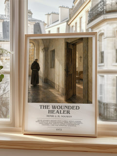 The wounded healer bookish poster colour and style options – Henri J. M. Nouwen book art