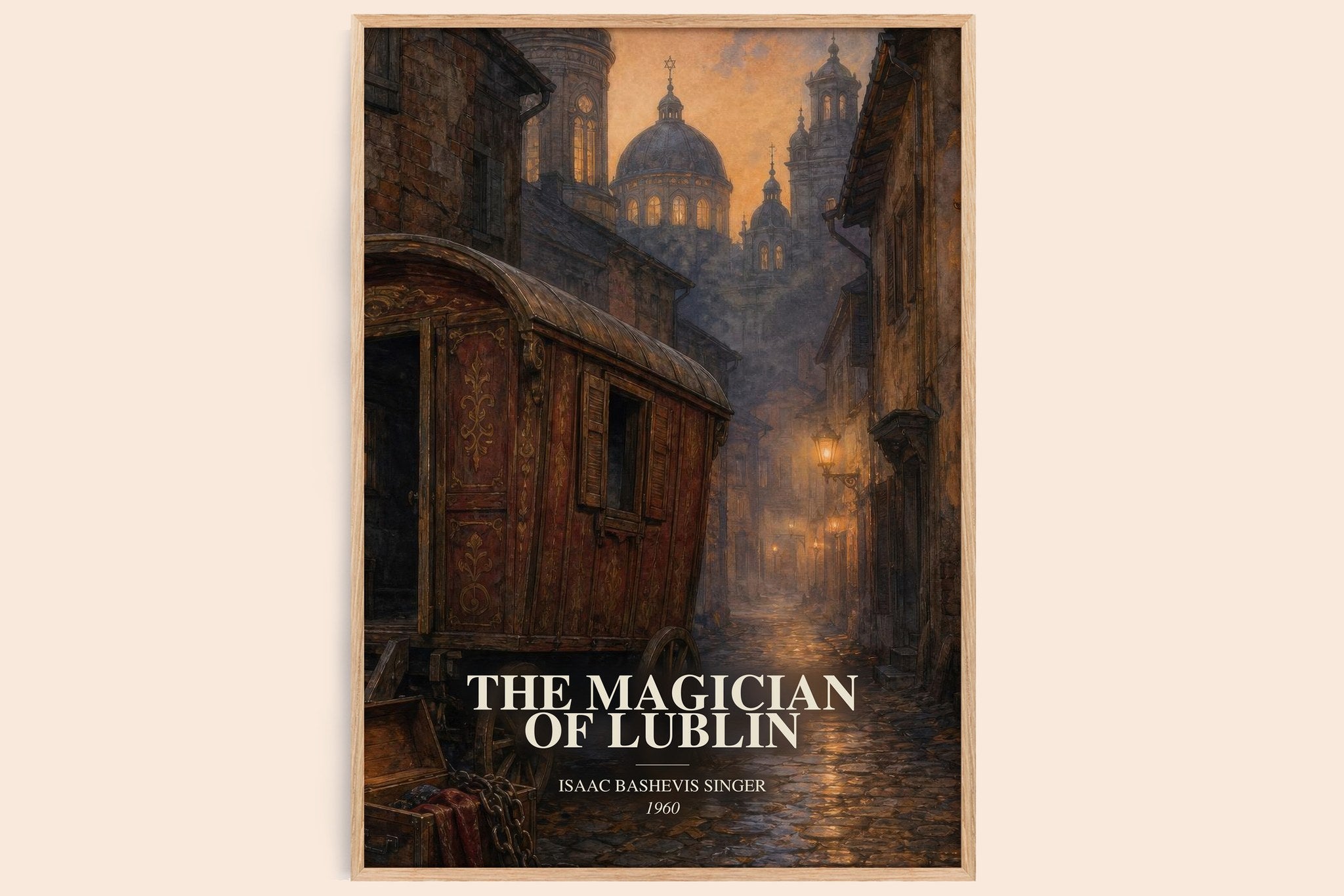 magician of Lublin Book Watercolour Illustration by I. Singer