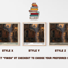 The magician of Lublin literary print in frame leaning in hallway – literary fiction wall art