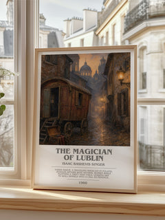 The magician of Lublin bookish poster colour and style options – Isaac Bashevis Singer book art