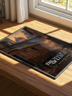 The magician of Lublin watercolour book poster framed on wall – literary fiction wall art