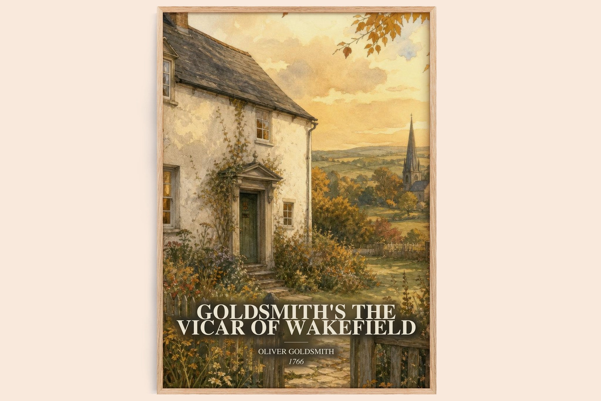 Goldsmith's The vicar of Wakefield Book Watercolour Illustration by Oliver Goldsmith