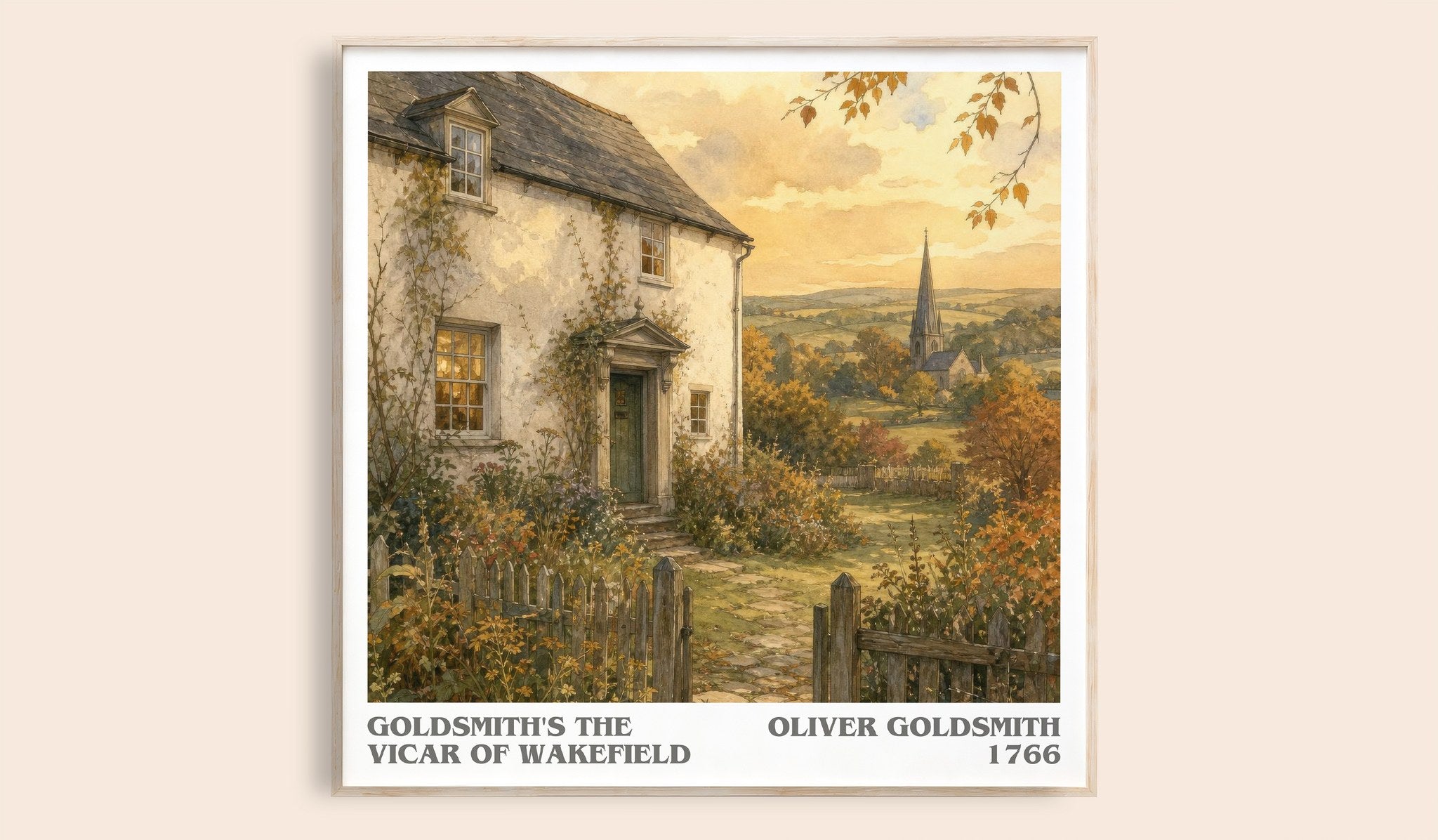 Goldsmith's The vicar of Wakefield Literary Art Print by O. Goldsmith