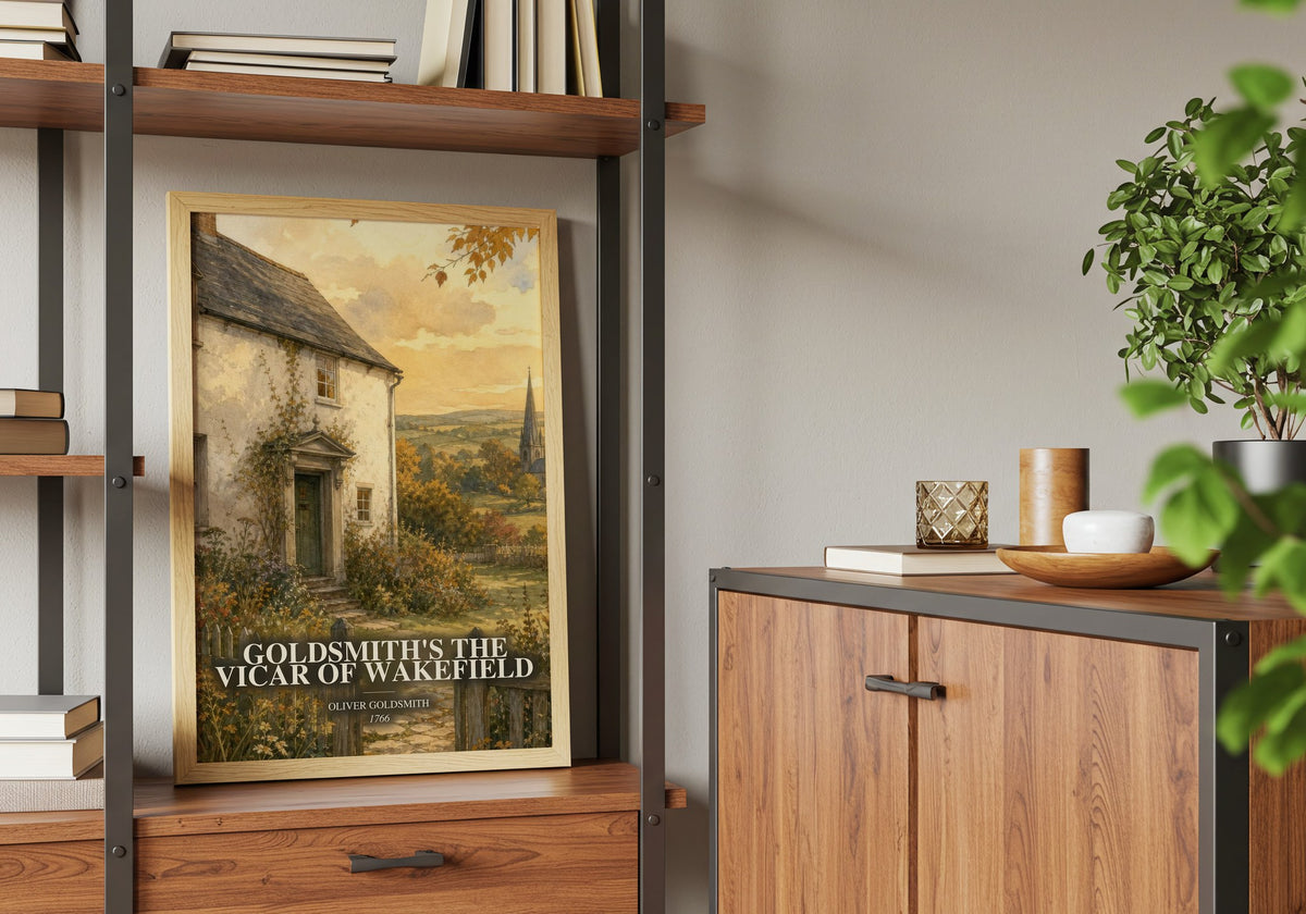 Goldsmith's The vicar of Wakefield book watercolour illustration paper finish options – matte satin gloss