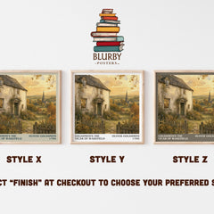 Goldsmith's The vicar of Wakefield Literary Art Print by O. Goldsmith – Style X, Y and Z square prints side by side – choose your finish
