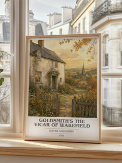 Goldsmith's The vicar of Wakefield book cover poster colour and style options – Oliver Goldsmith book art