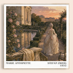 Marie Antoinette literary book poster by Stefan Zweig – framed literary art print