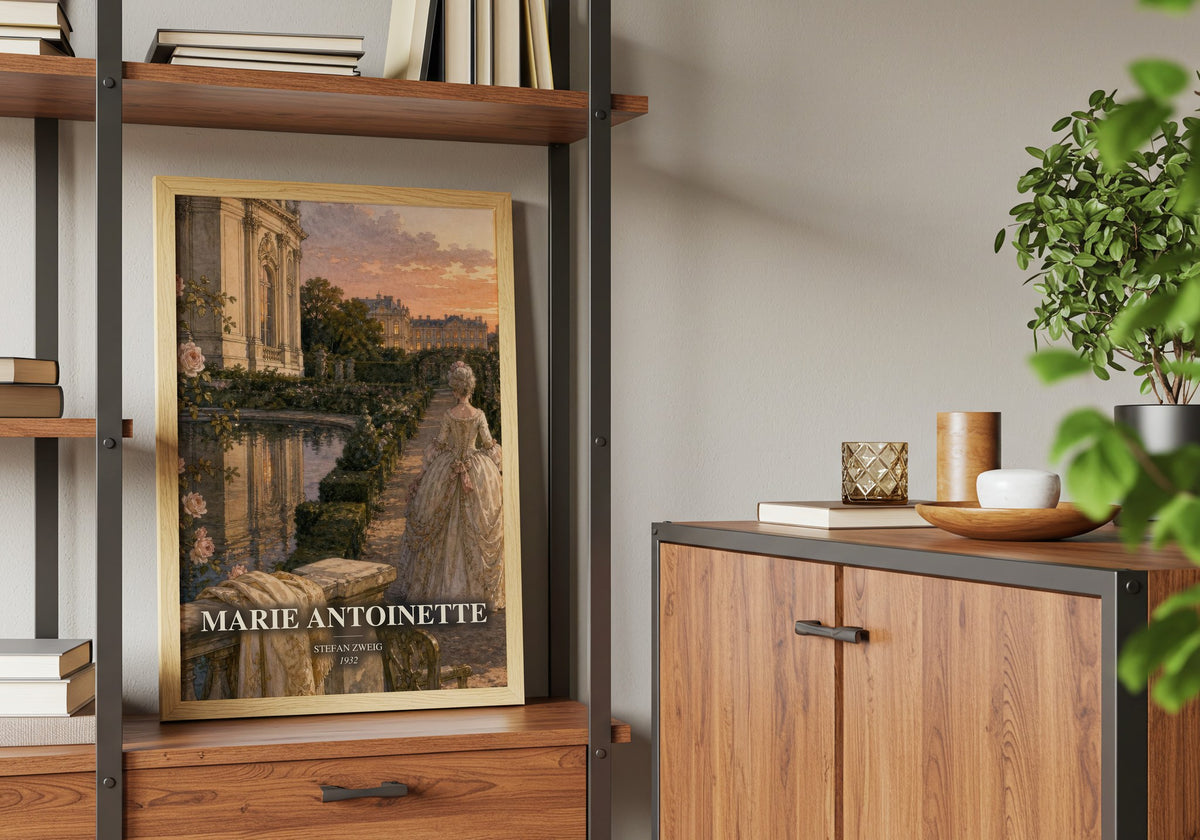 Marie Antoinette book watercolour illustration paper finish options – matte satin gloss