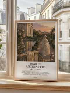 Marie Antoinette bookish poster colour and style options – Stefan Zweig book art