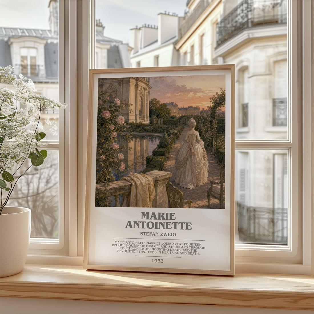 Marie Antoinette bookish poster colour and style options – Stefan Zweig book art