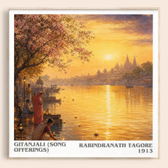Gitanjali (song offerings) literary book poster by Rabindranath Tagore – framed literary art print