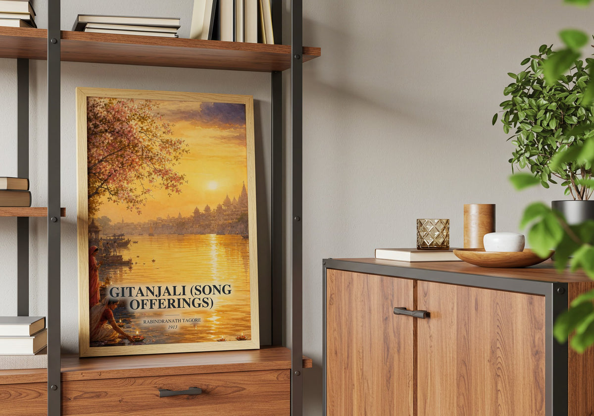 Gitanjali (song offerings) book watercolour illustration paper finish options – matte satin gloss