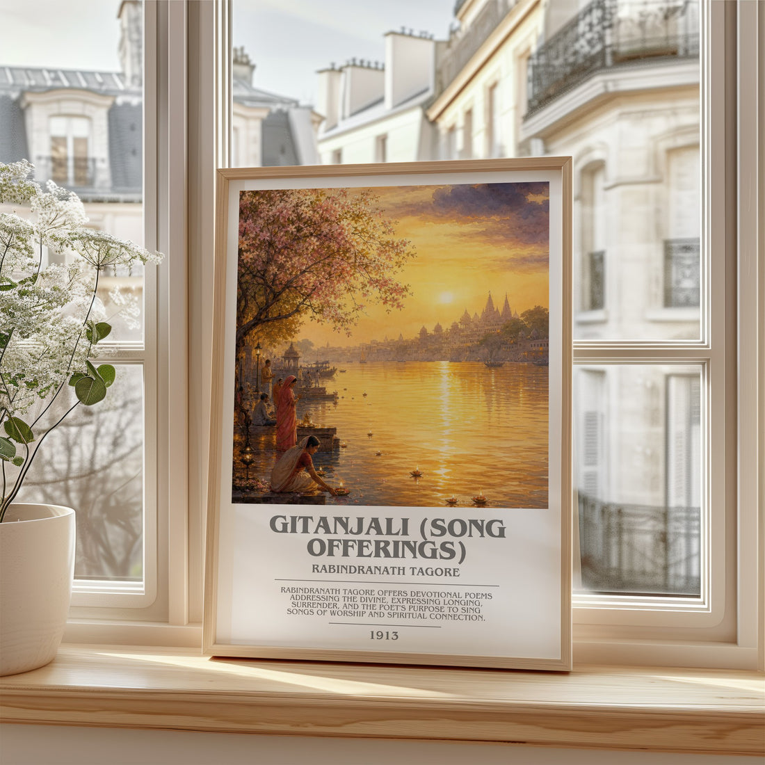 Gitanjali (song offerings) bookish poster colour and style options – Rabindranath Tagore book art